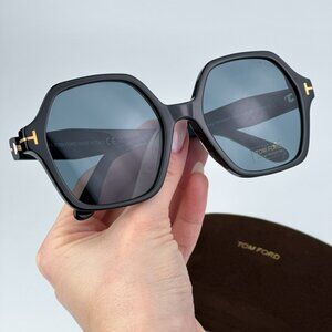 Tom Ford FT1032-F ROMY 01A BRAND NEW Sunglasses Black Blue Square Oversized